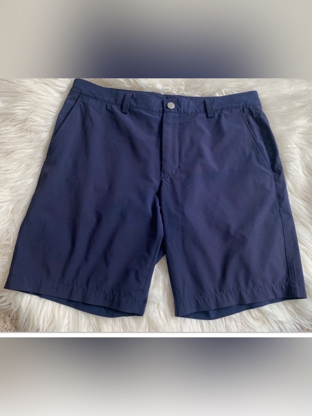 Vineyard Vines Fairway Shorts Zip Fly Button Waist Golf Performance Blue Size 35